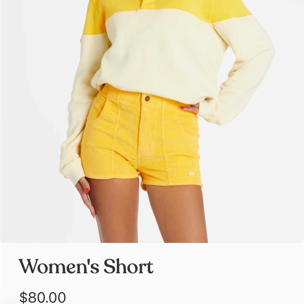 Hammies Yellow Corduroy Shorts